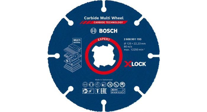 Disque à tronçonner Expert Carbide Multi Wheel X-LOCK 125 mm, 22,23 mm 2608901193 Bosch