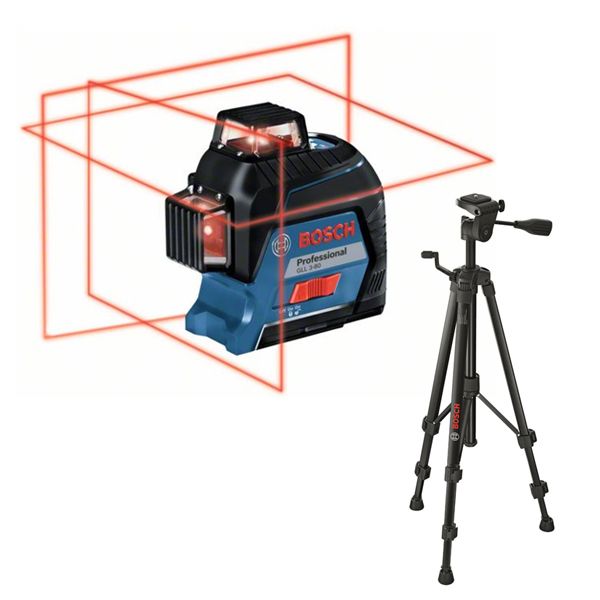 Laser lignes GLL 3-80 Professional + trépied BT 150 Bosch 06159940KD