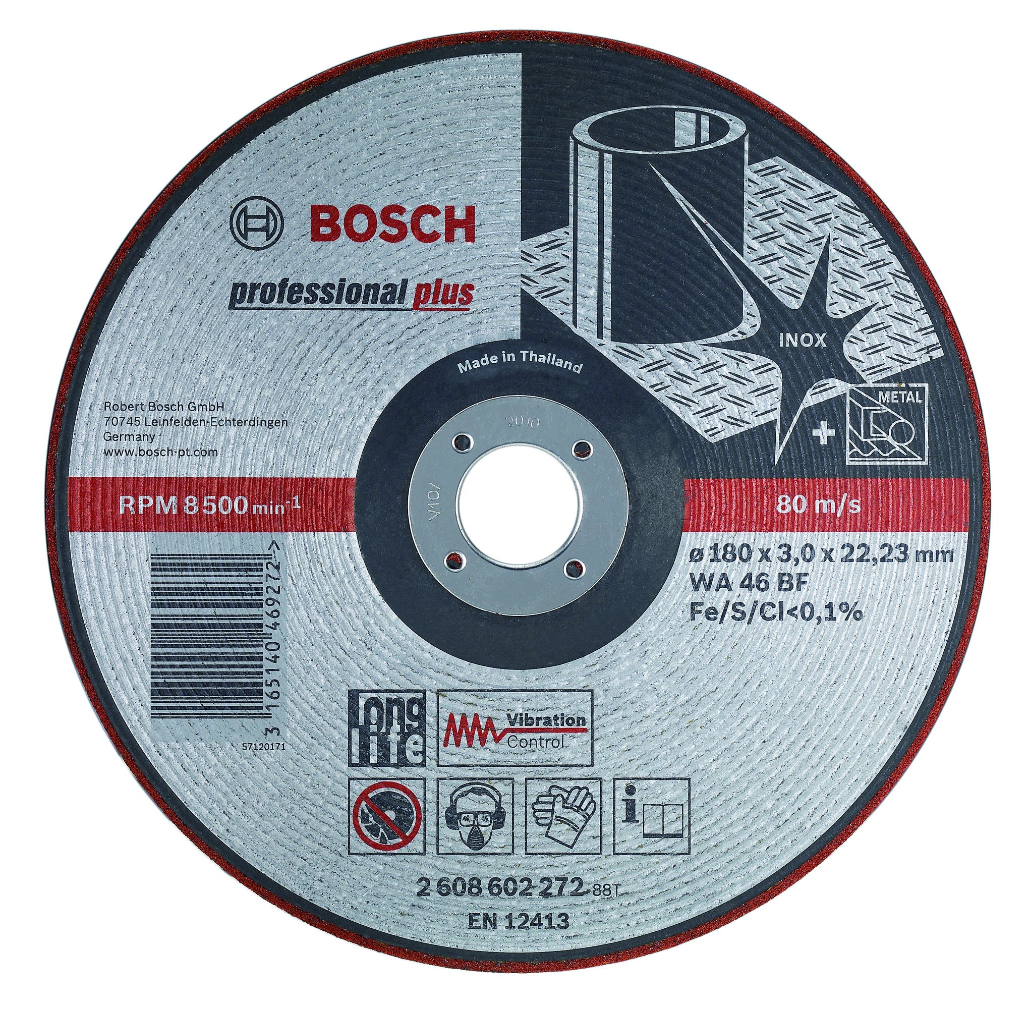 Meule 125 X 3,0 Inox Semiflex. DEPo Bosch 2608602218 