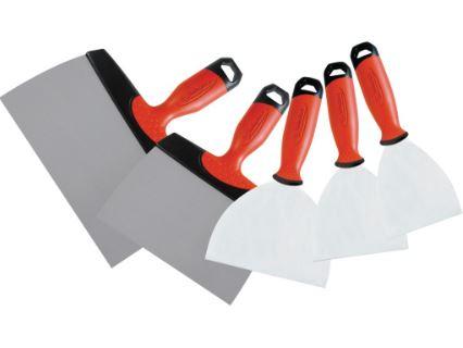 Lot de 5 couteaux à enduire inox(10,12,15,18,22cm) - 440419