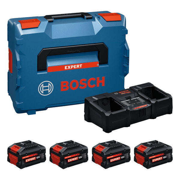 Starter Set 2xEXBA 18V-80 + 2xEXBA 18V-55 + 1x chargeur EXAL 18V2-320 L-BOXX Expert - 1600A0373Y Bosch