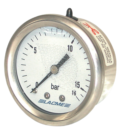 Manomètre Glycérine Ø 50 Mm 0-16 Bar - 1/4" Mâle 194105 Lacme