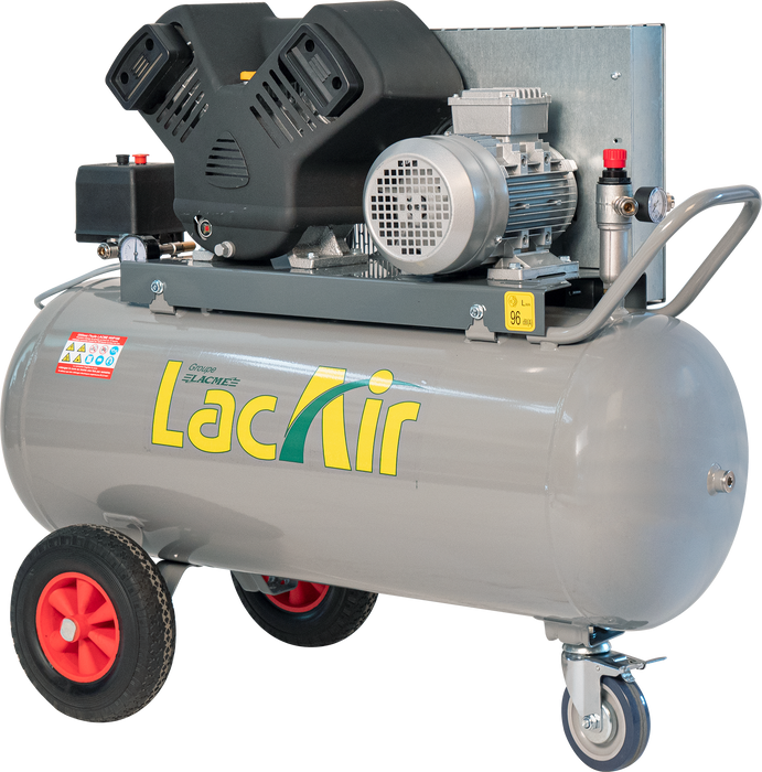 Compresseur Twinair 20/100 T Compresseur À Courroie Triphasé 20 M³/H Sur Cuve 100 Litres 463100 Lacme