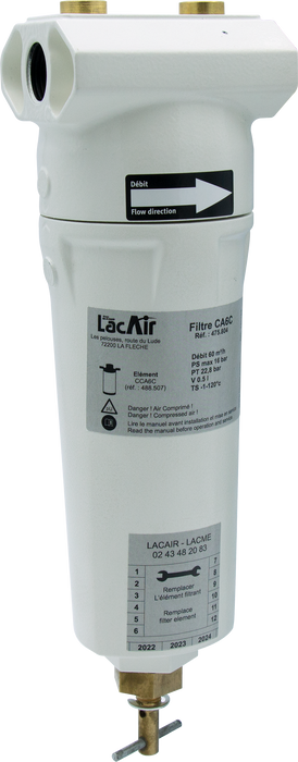 Filtre Charbon Actif Ca6C - 60 M³/H - 1/2" F - 0,003 Ppm 475804 Lacme