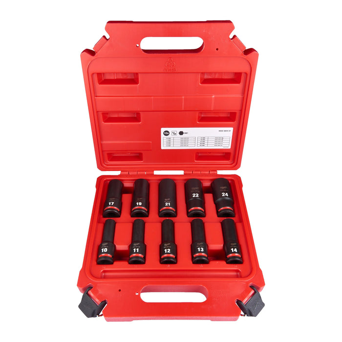 SET 10 DOUILLES SHOCKWAVE™ 1/2 LONGUES - 4932480457 Milwaukee