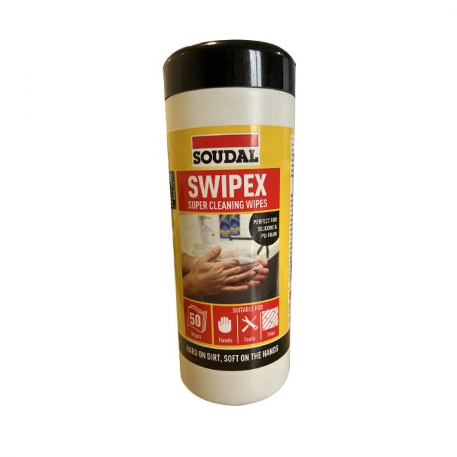 50 LINGETTES SWIPEX NETTOYANTES - 128470.SOUDAL
