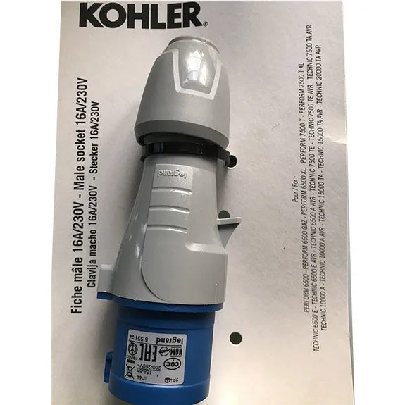 Adaptateur de prise Fiche mâle 16A/230V - SDMO 13499231920135