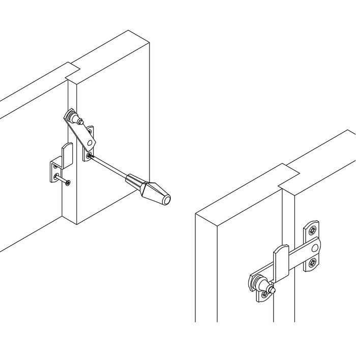 Loquet à levier pour volet. Avec un épaisseur de 15 mm. 15446