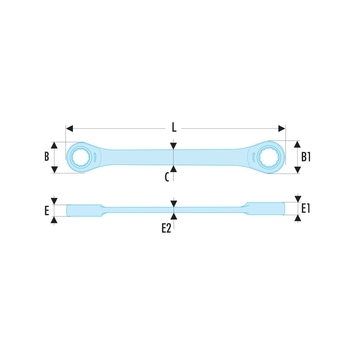 Cle cliquet oeil 15d 16x18 mm 65.16x18 Facom