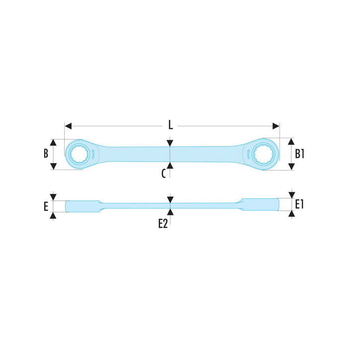 Cle cliquet oeil 15d 21x23 mm 65.21x23 Facom