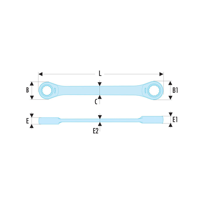 Cle cliquet oeil 15d 22x24 mm 65.22x24 Facom