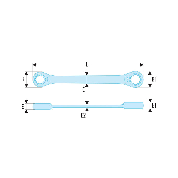 Cle cliquet oeil 15d 6x7 mm 65.6x7 Facom