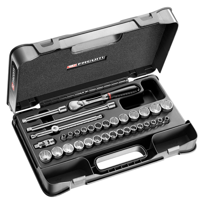 JL.430AMU Coffret douilles 3/8" 12 pans métriques et en pouces - 34 pièces - JL.161