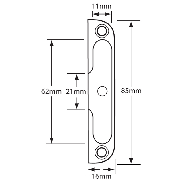 Gâche FERCO Galet 16mm