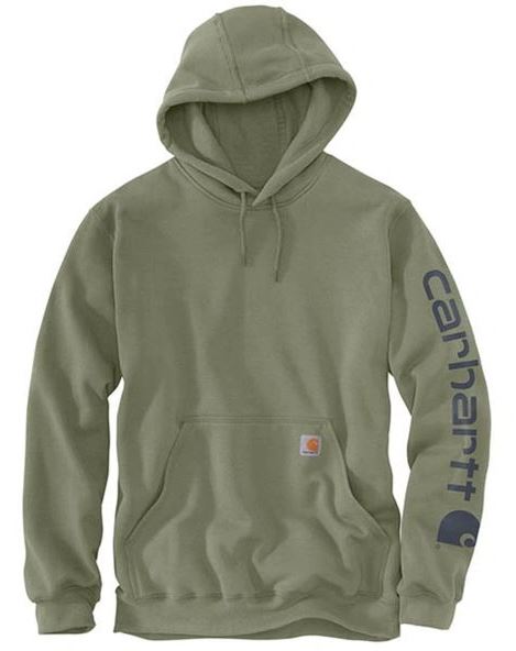 Sweat à capuche Carhartt Logo Manche K288 DOV Olive - S1K288DOV