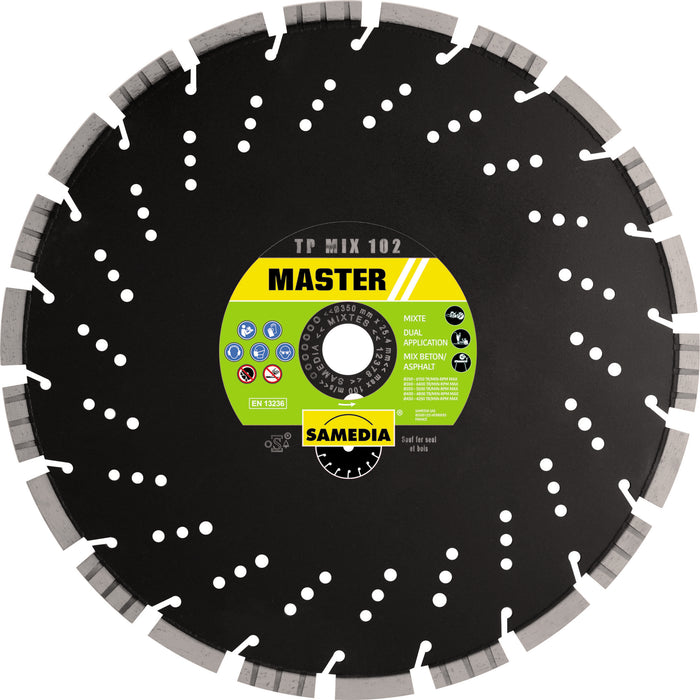 Disque diamant ø350 TP MIX 102 AL25.4 SAMEDIA - 313693/001