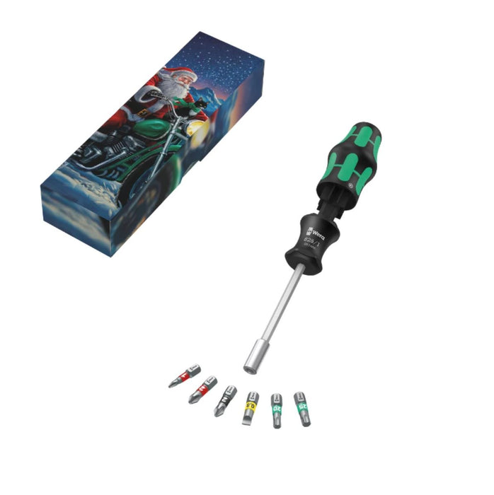 Tournevis porte-embout avec réserve Christmas 2025 (7 pièces) - 05135821001 WERA