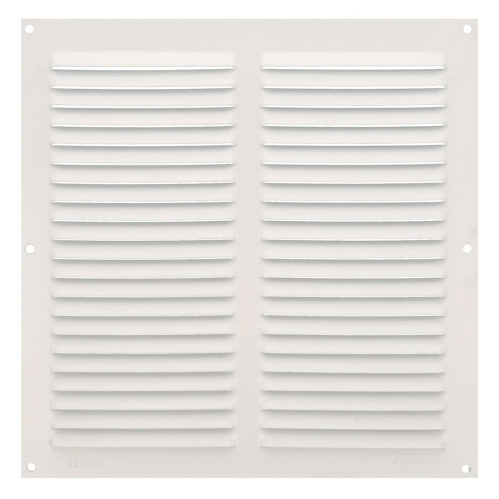 Grille d'aération en aluminium Aluminium Blanc 250 x 250 mm a visser AMIG23346