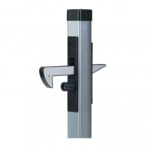 Arrêt de porte alu à crochet vers bas à sceller au sol  LOCINOX - P00006704