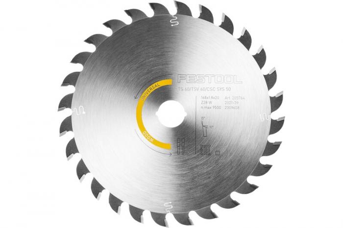 Lame de scie circulaire WOOD UNIVERSAL HW 168x1,8x20 W28
