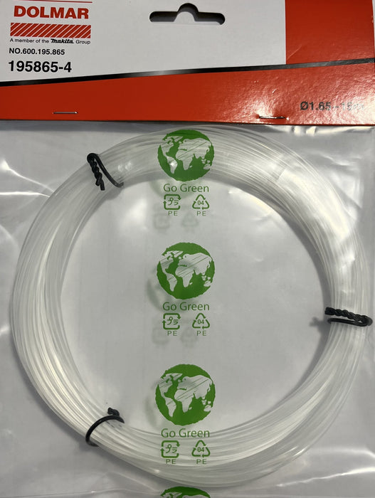 Bobine fil nylon rond 15m - Ø fil 1,65mm transparent DOLMAR / MAKITA - 195865-4