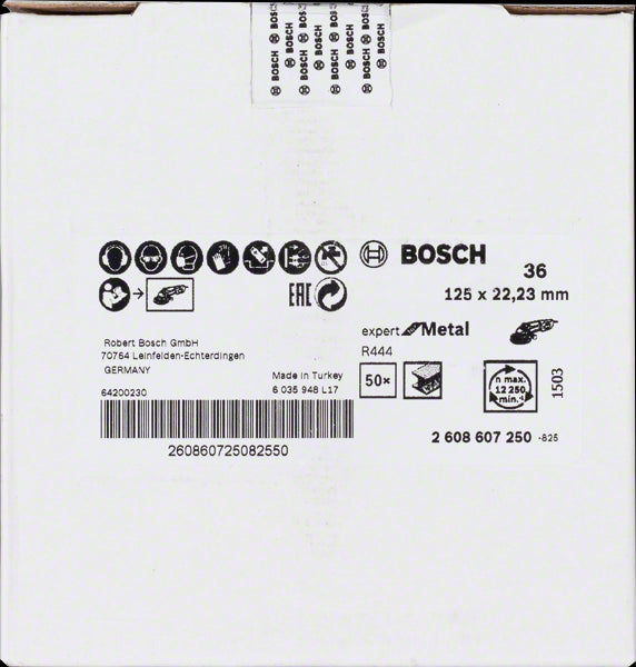 1 Abr Fibr Ø 125 G36 Efm Bosch 2608607250