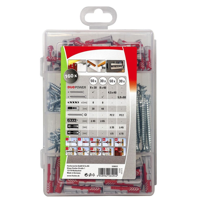 fischer Profi-Box DuoPower Cheville avec vis - 538622 Fischer