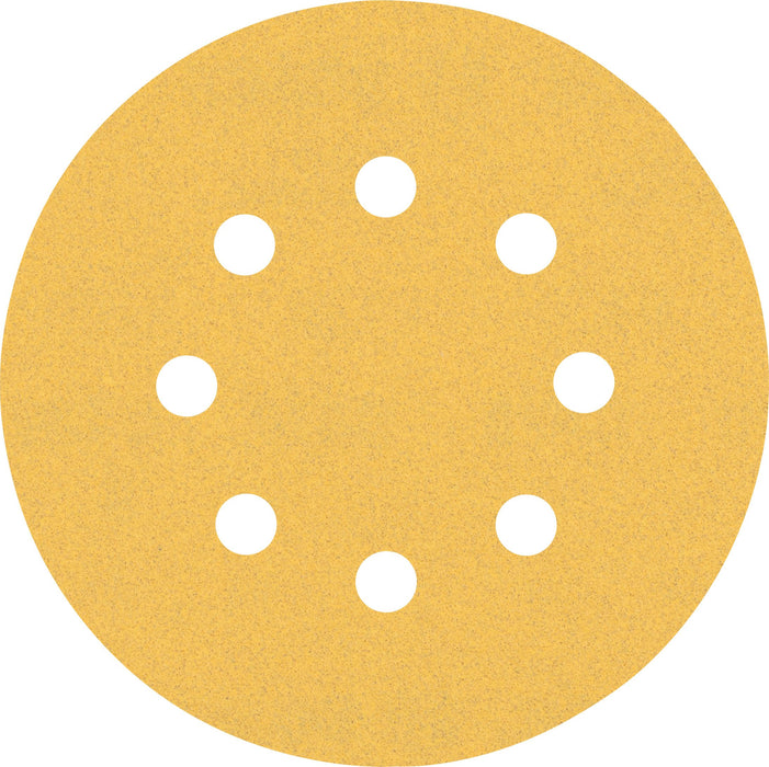 Feuille abrasive Expert C470 pour ponceuses excentriques 125mm, 8 trous, G120 5 pces