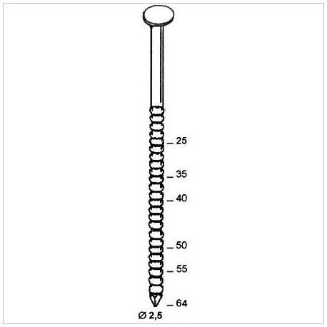 Coils S 25x25 annelé galva HDG (boite de 3000)