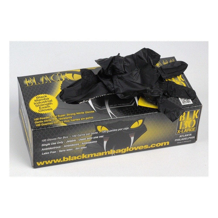 BLACKMAMBA - Boîte de 100 gants jetables nitrile noir