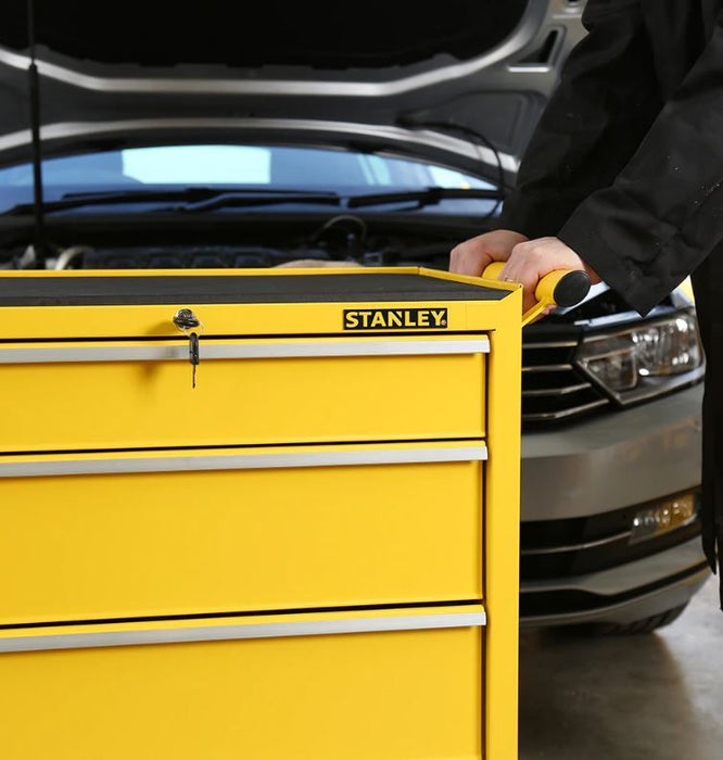 Servante d'atelier jaune en métal 4 tiroirs Stanley STMT1-75063