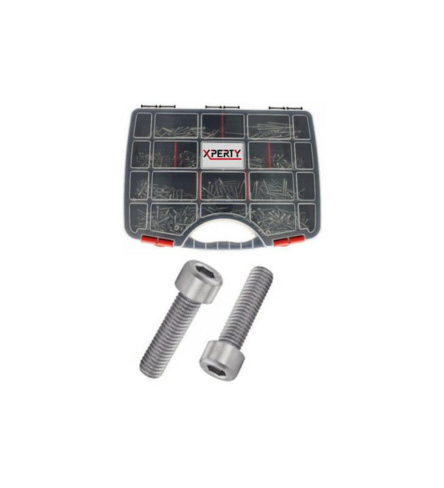 Coffret de 212 vis à métaux acier zingué  Tête cylindrique -XPE0461734 Xperty
