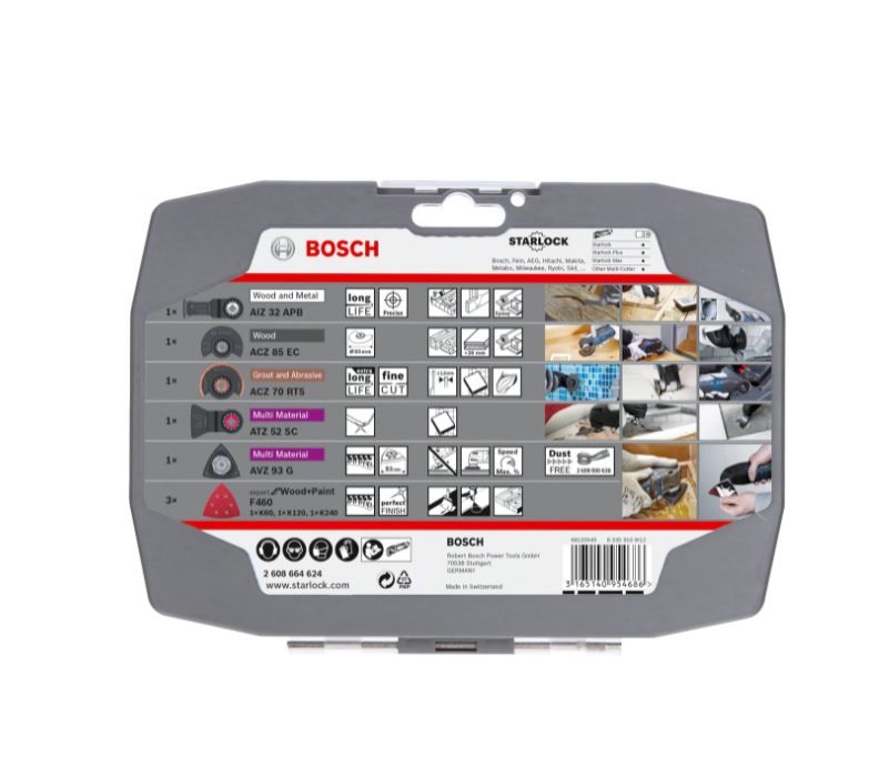 Coffret Starlock 8 lames rénovation pour outils oscillo vibrant GOP Bosch 2608664624