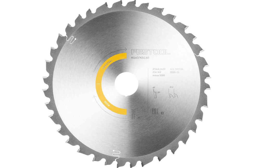 Lame de scie universelle 216x2,3x30 W36 - 500124 Festool