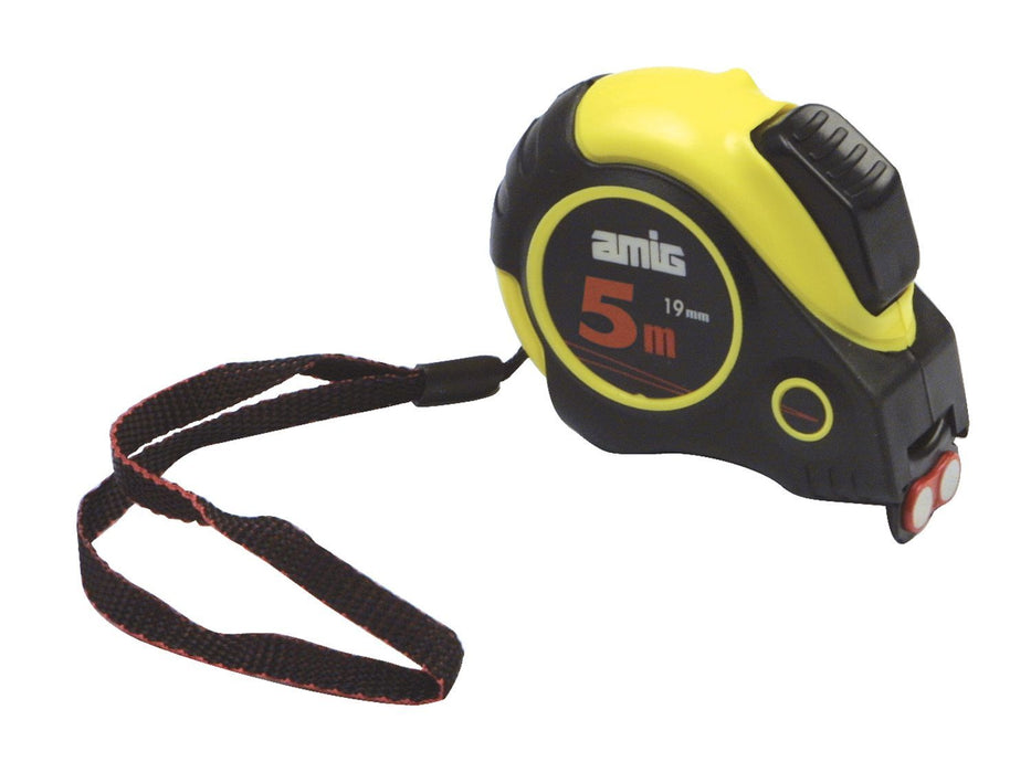 Mètre de 5m magnétique avec frein bi matière 17603 Amig