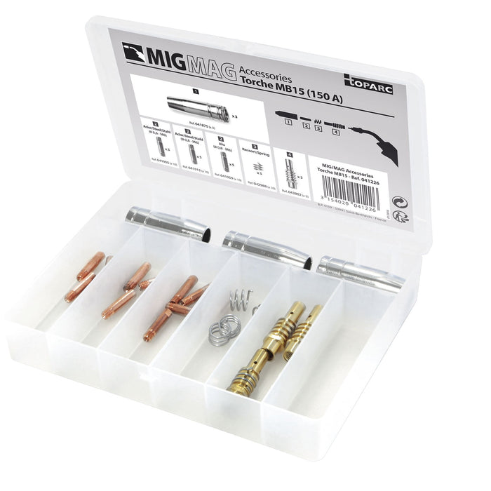 Coffret consommables torche MIG/MAG 150 A (MB15) - 041226 GYS