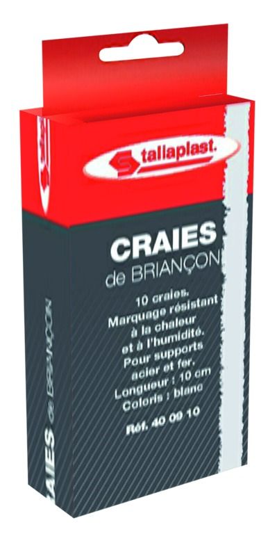 Craie De Tailleur Metrica Briançon - Lot De 12 - 100x10x10mm - Pour Marquer Fer/acier - Résistante Chaleur