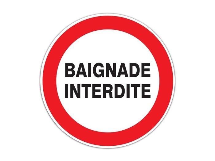 PANNEAU BAIGNADE INTERDITE