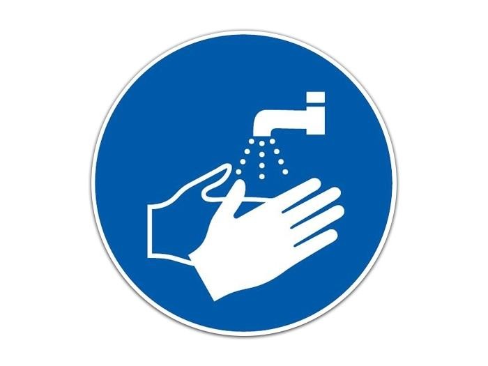 panneau lavage des mains obligatoire