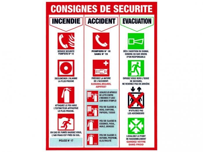 Affichage Des Consignes Légales De Sécurité