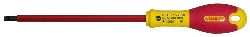 Tournevis Electricien Isole 1000V 3,5X75Mm Fatmax Stanley 1-65-411