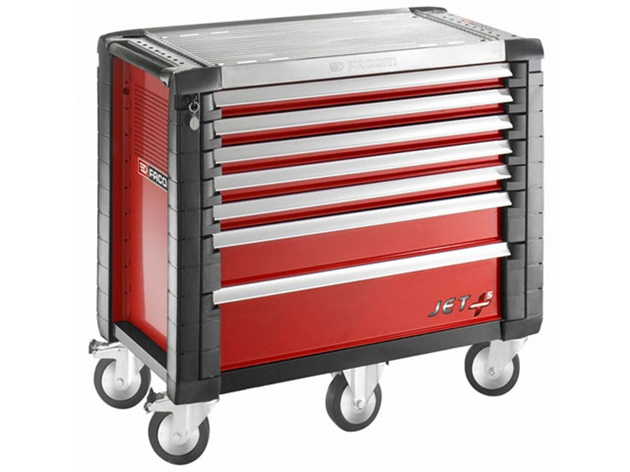 Servantes JET ROUGE + 7 tiroirs - 5 modules par tiroir JET.7M5 Facom ...