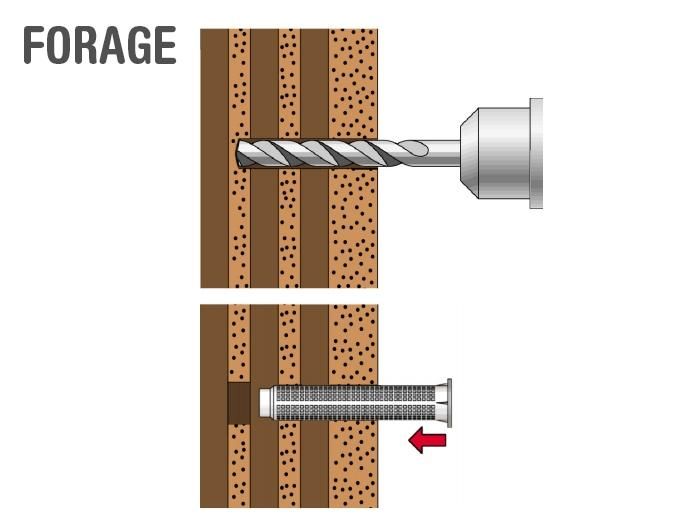 Résine de scellement hybride FIS HT pour tiges filetées Fischer 300ml ton pierre