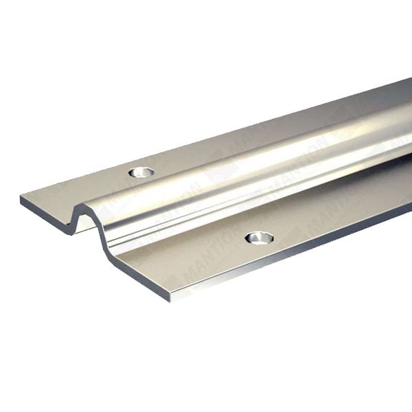 Rail à visser en acier galvanisé gorge ronde Largeur 56mm Longueur 3m