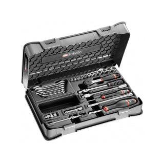 R.430BP Coffret douilles 1/4" 6 pans métriques et clés - 27 pièces - R.161B