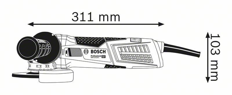 Meuleuse angulaire GWX 19-125 S X-LOCK Bosch 06017C8002