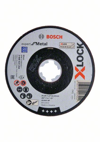 Disque à tronçonner Expert for Metal X-Lock 125x1,6 Plat Bosch 2608619254