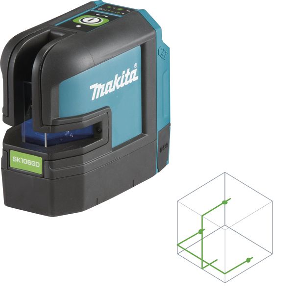 Laser lignes et 4 points croix 35 m 12 V CXT Li-Ion Makita SK106GDZ