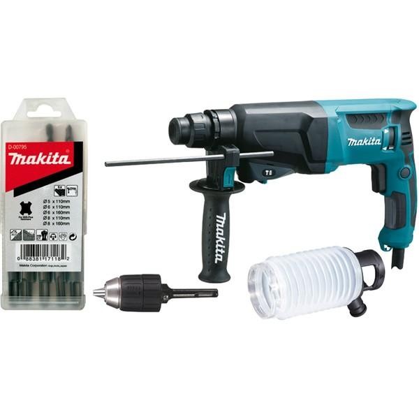 Perforateur SDS-Plus Makita 720W HR2300X9 - Perforateur Filaire 23 Mm, Avec Accessoires, Pour Béton, Maçonnerie - 6