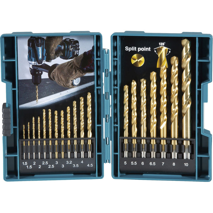 Coffret 19 Forets Metal Hss-Tin Makita B-67795